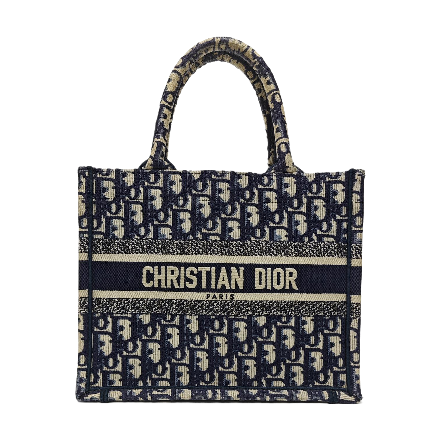 Book Tote Small Oblique Canvas Blue