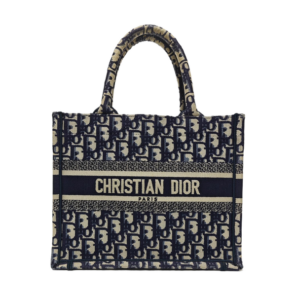 Book Tote Small Oblique Canvas Blue