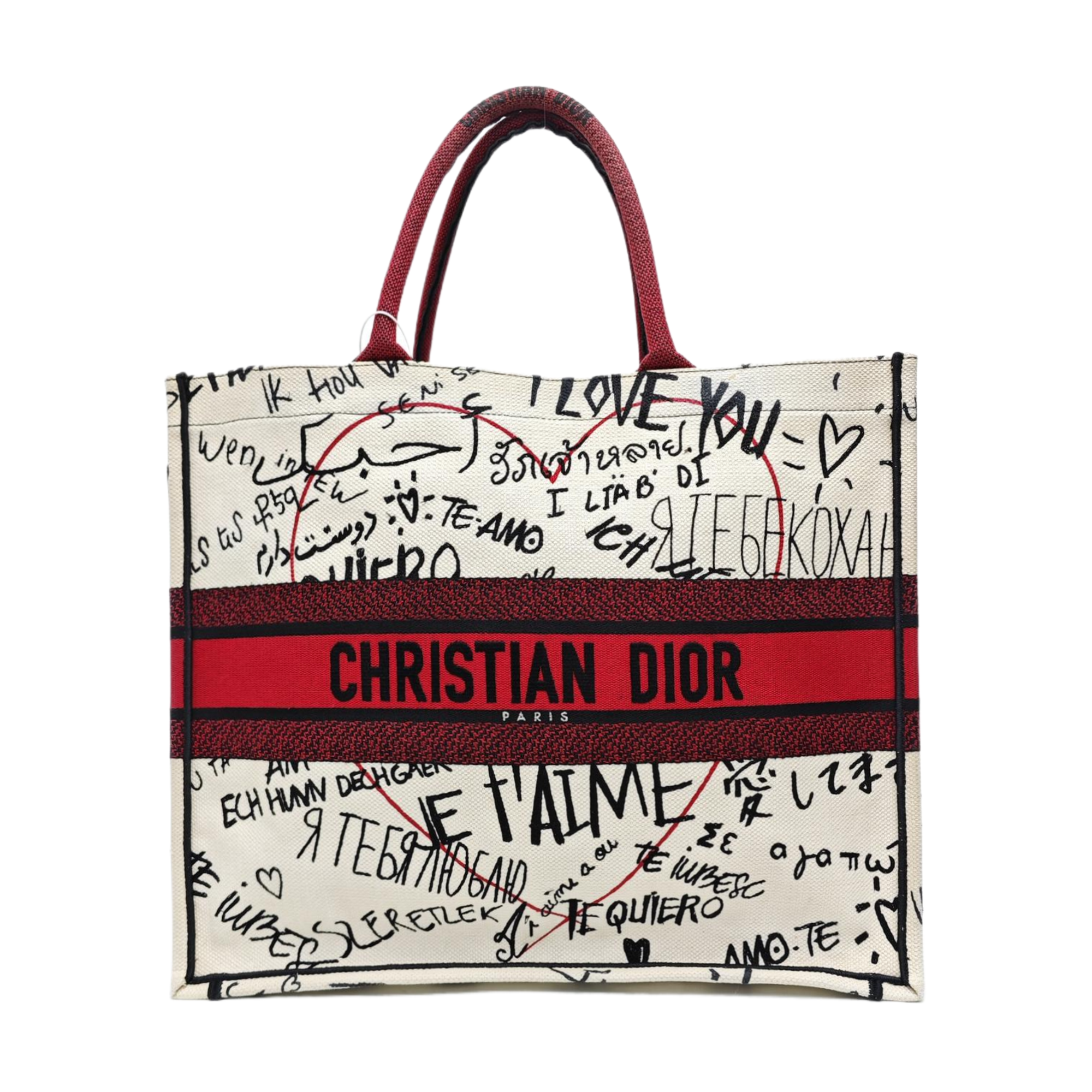 Book Tote Large Canvas White
