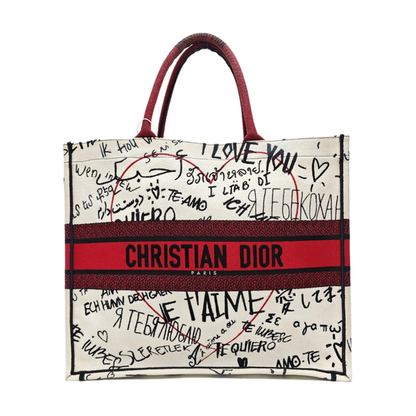 Book Tote Large Canvas White