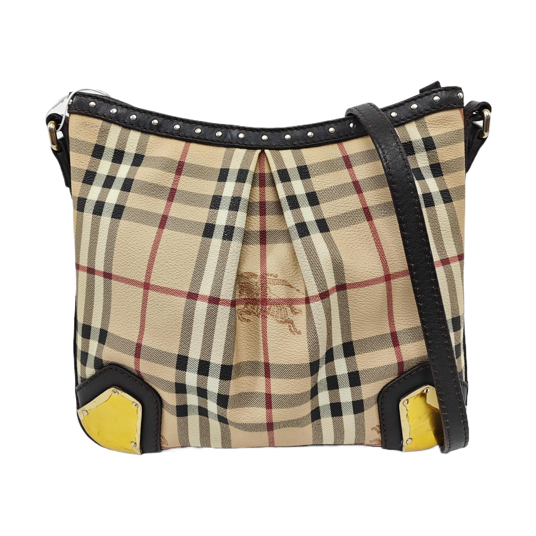 Coated Canvas Shoulder Bag Beige