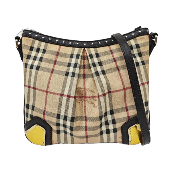 Coated Canvas Shoulder Bag Beige