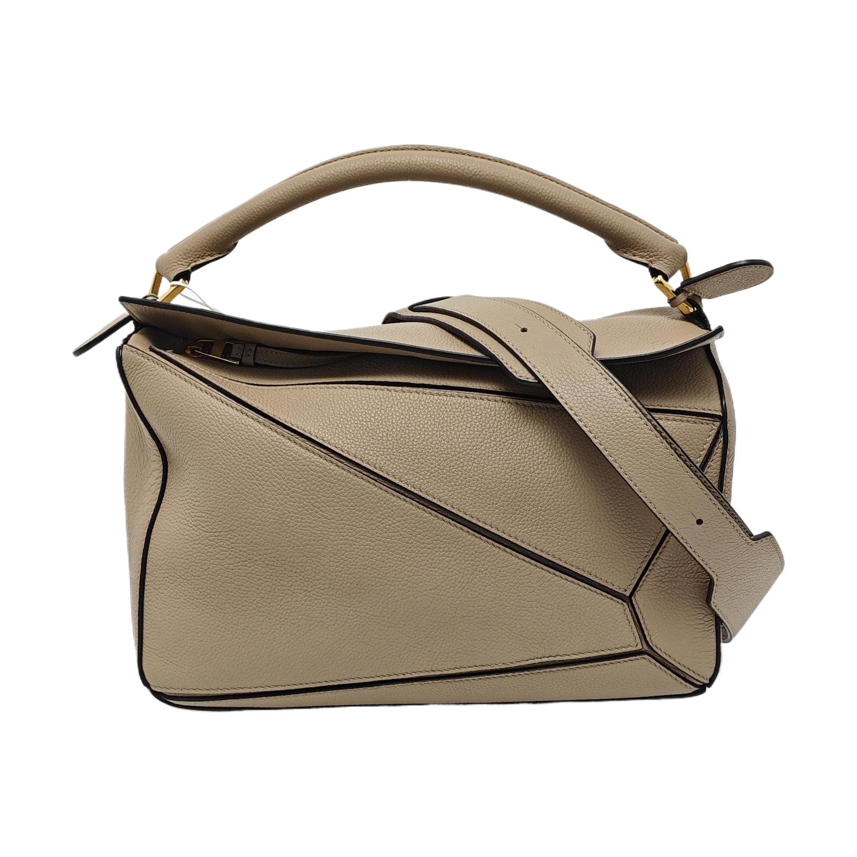 Puzzle Medium Quilted Calfskin Gray