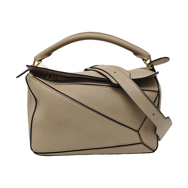 Puzzle Medium Quilted Calfskin Gray