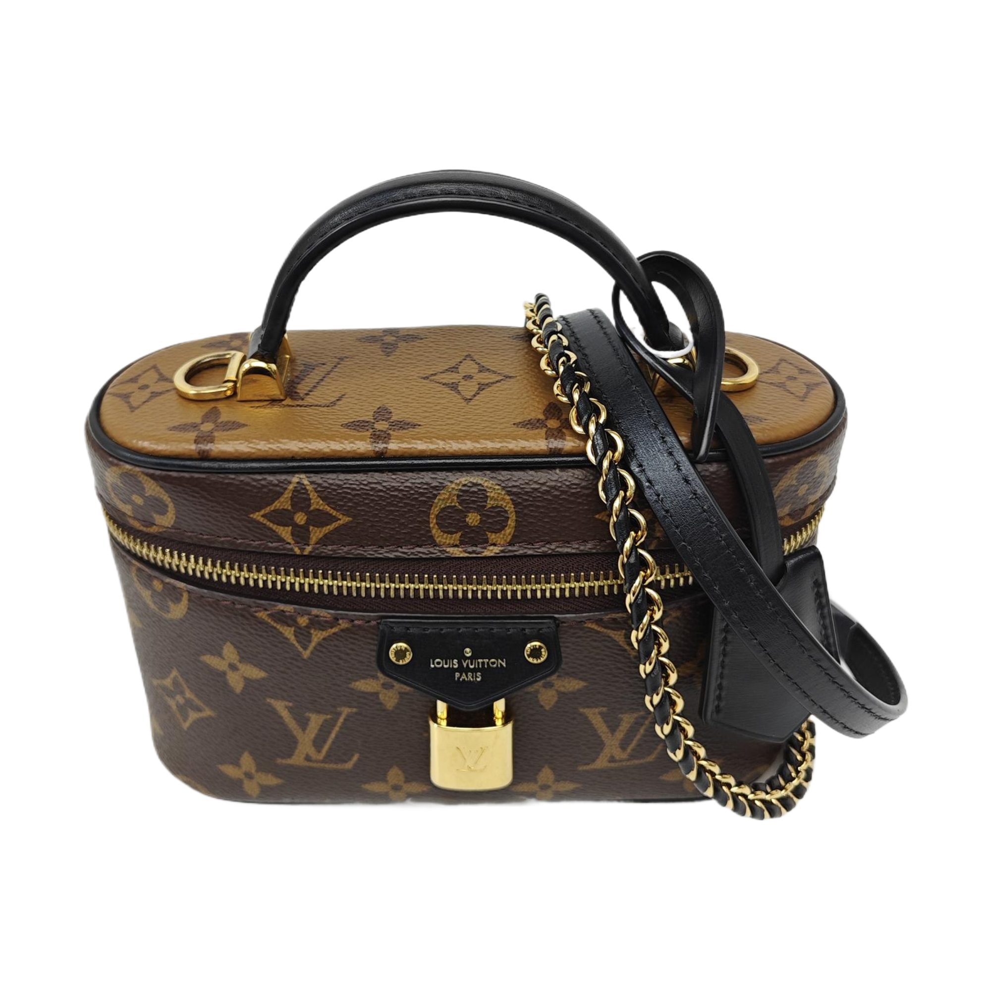 Vanity Chain Pouch Monogram Coated Canvas Brown