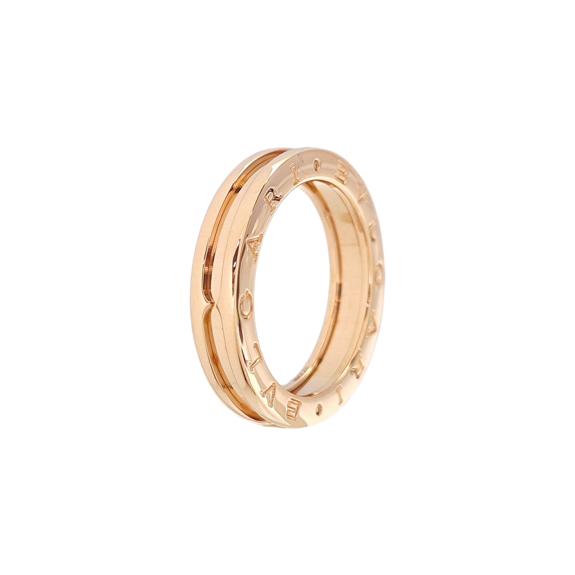 B.ZERO1 18k Rose Gold Ring EU 57