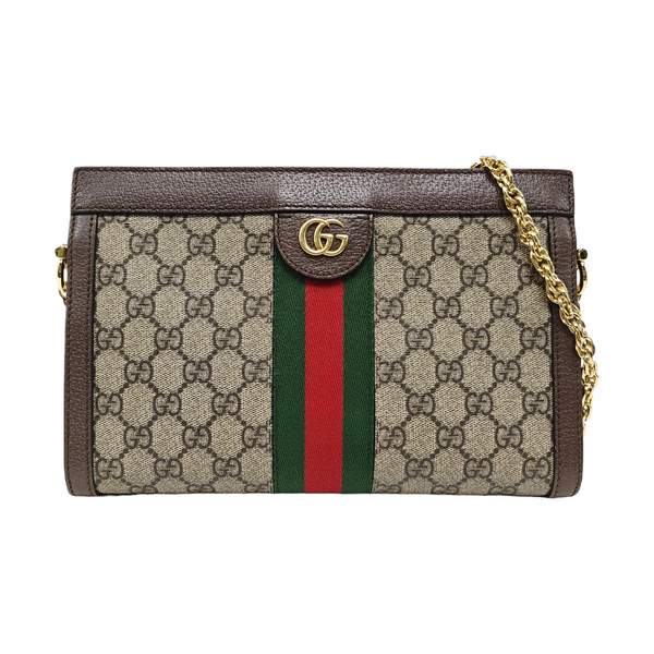 Ophidia Small Monogram Lona Revestida Beige