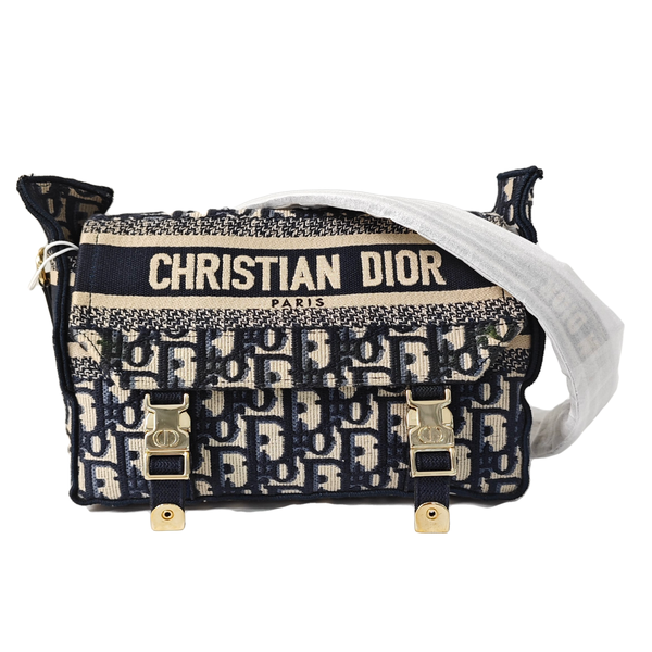 Diorcamp Small Oblique Canvas Blue
