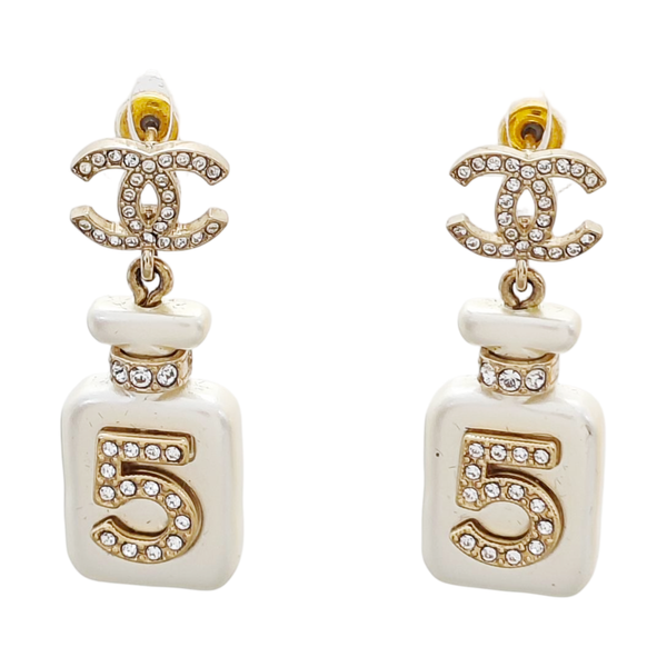 Metal White Stud Earrings