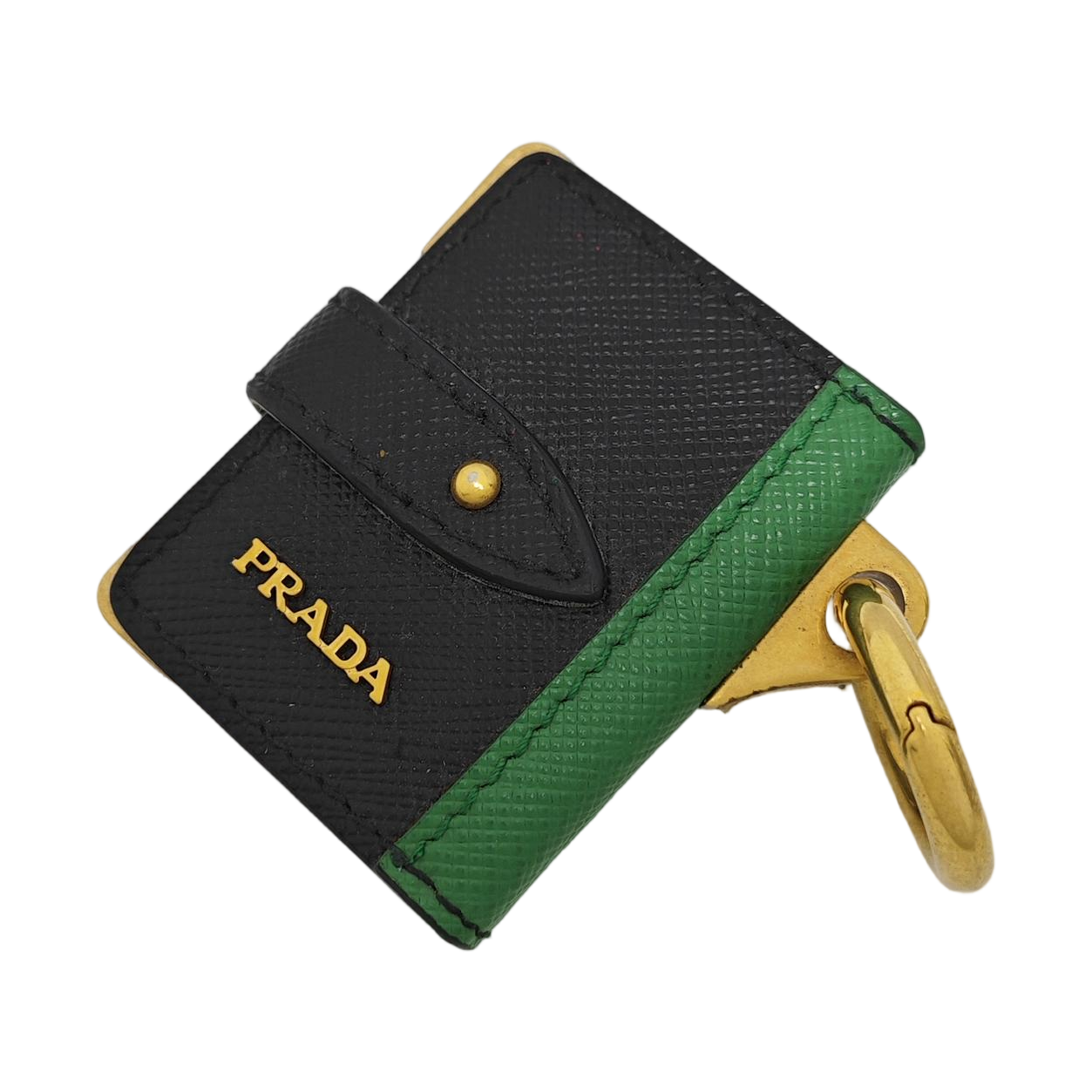 Leather Bag Charm Black