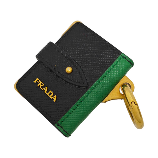 Leather Bag Charm Black
