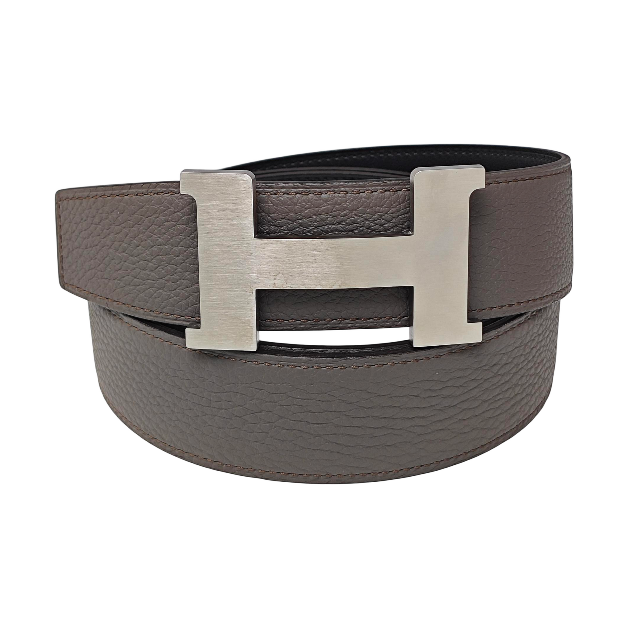 Leather Belt Gray