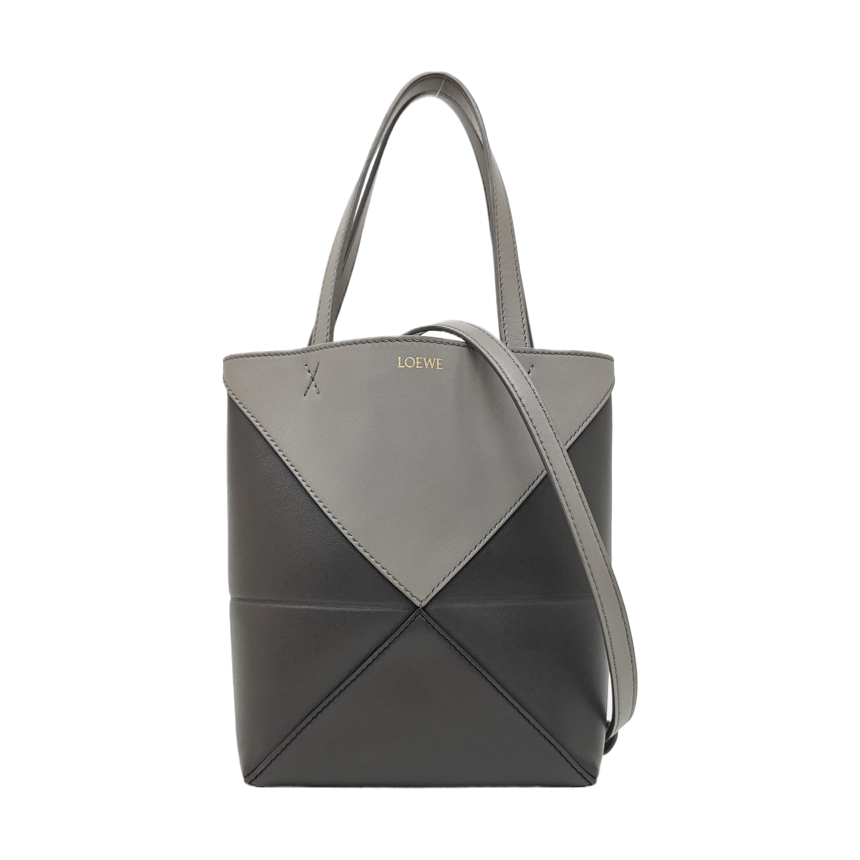 Puzzle Fold Mini Calfskin Gray