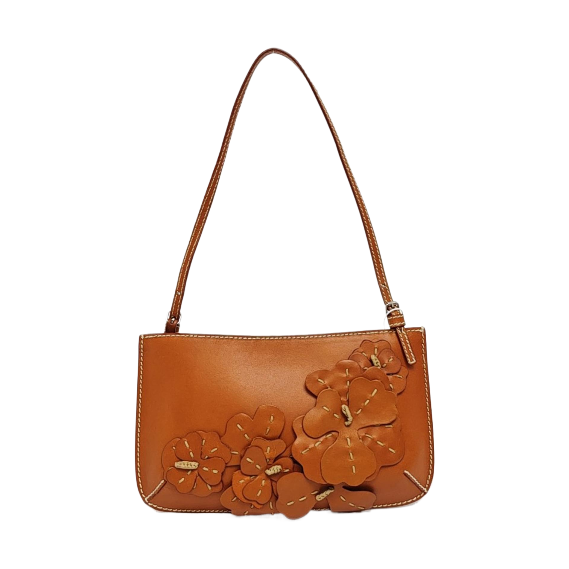 Calfskin Top Handle Bag Brown
