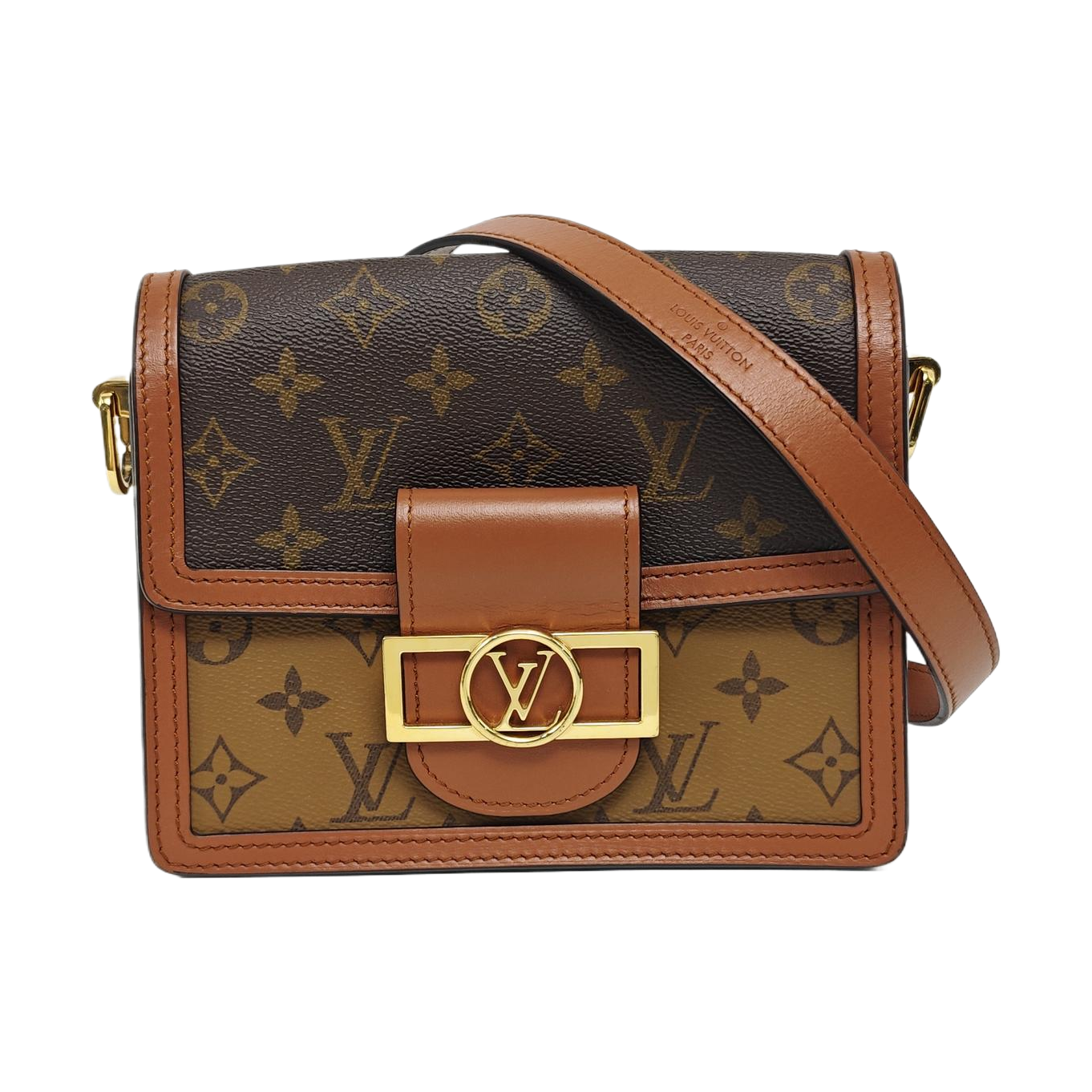 DAUPHINE Mini Monogram Coated Canvas Brown