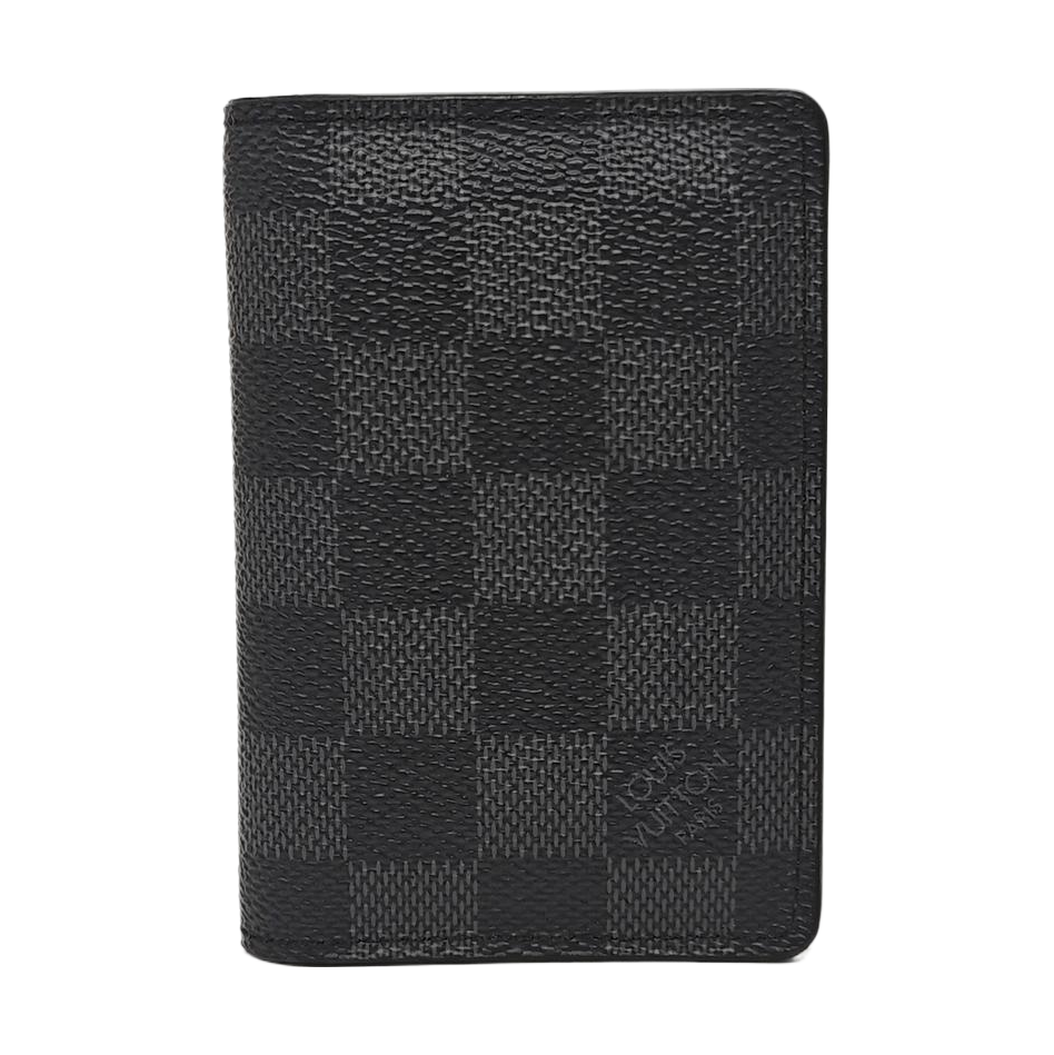 Damier Graphite Coated Canvas Card Holder Gray