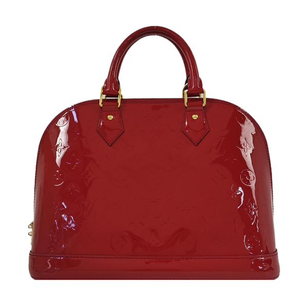 ALMA PM Monogram Patent Leather Red