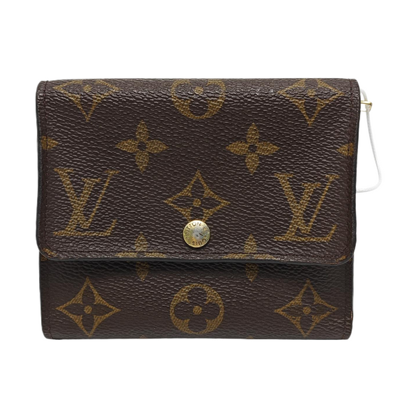 ANAIS Monogram Coated Canvas Brown Wallet