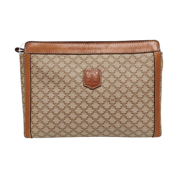 MACADAM CLUTCHES Coated Canvas Beige