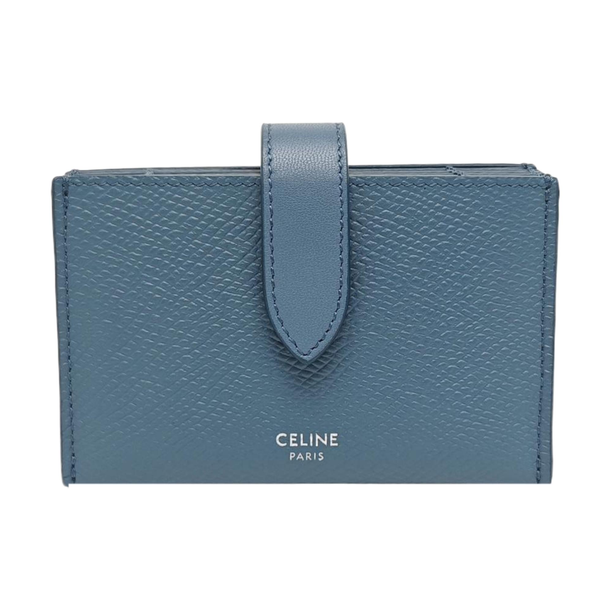 STRAP Calfskin Blue Card Holder