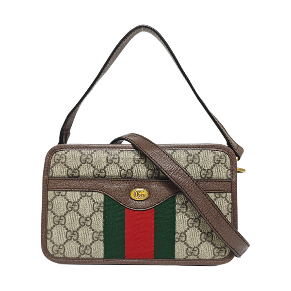 Ophidia Small Monogram Coated Canvas Beige