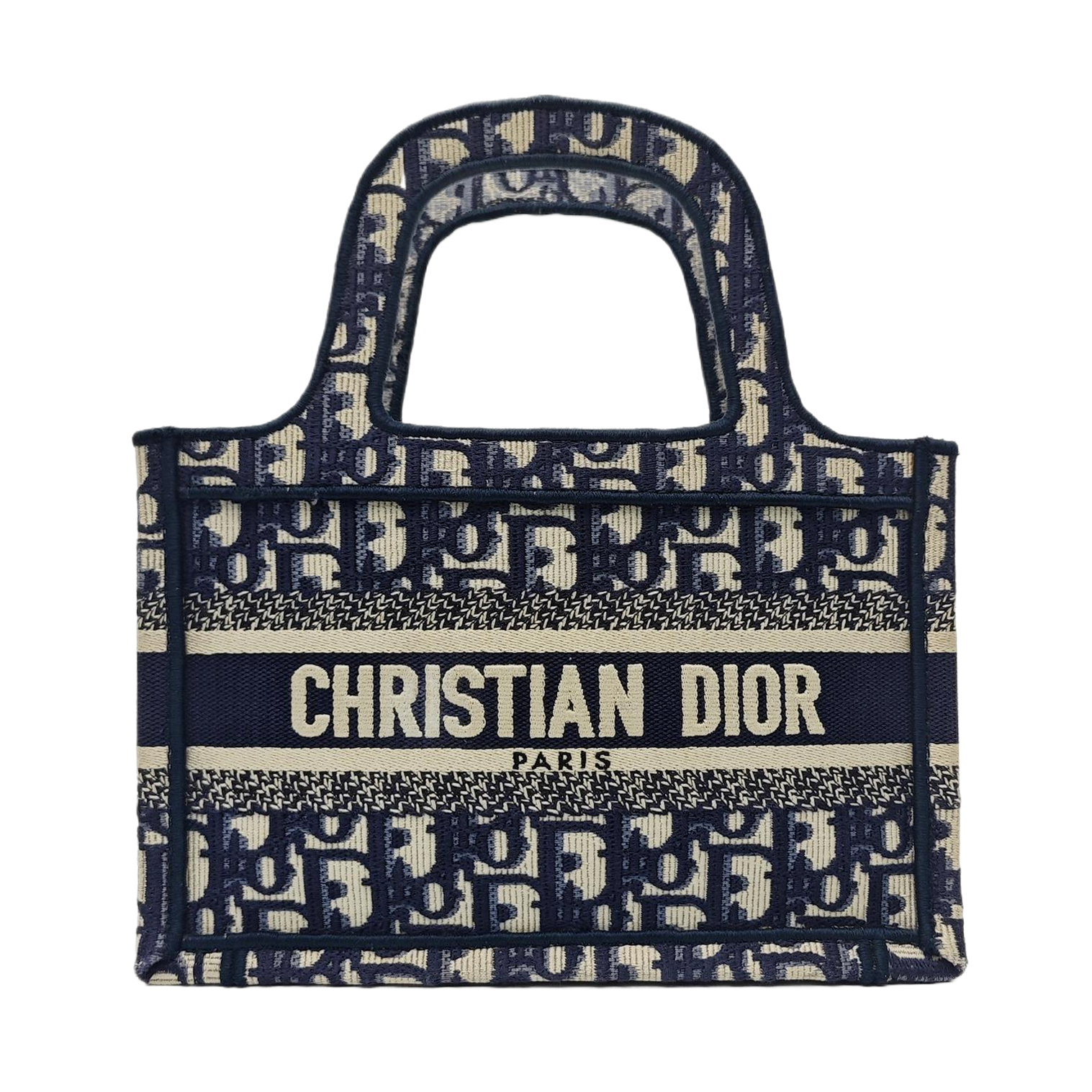 Book Tote Mini Oblique Canvas Blue