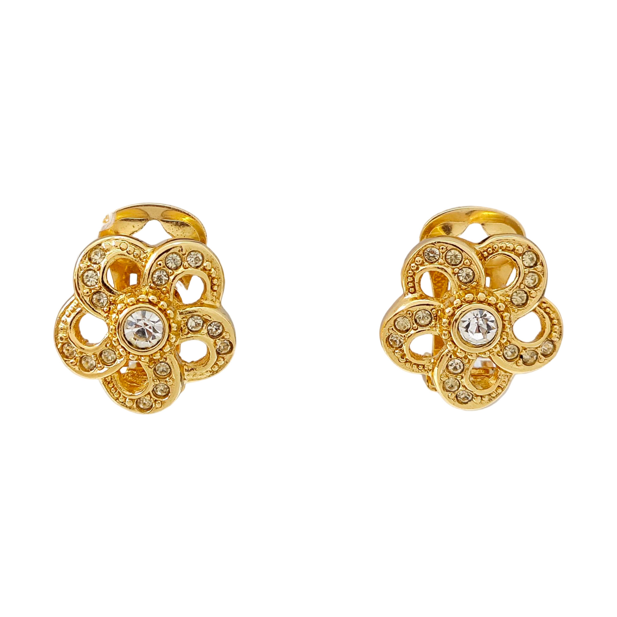 Metal Gold Clip On Earrings