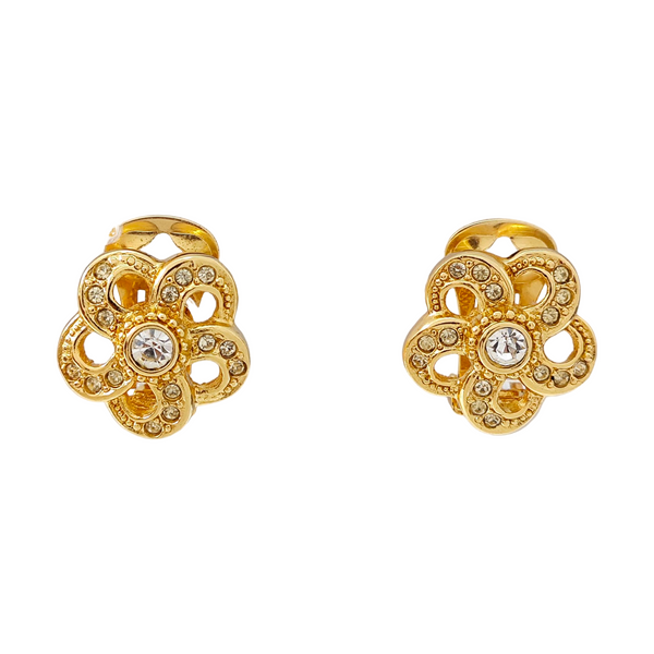 Metal Gold Clip On Earrings