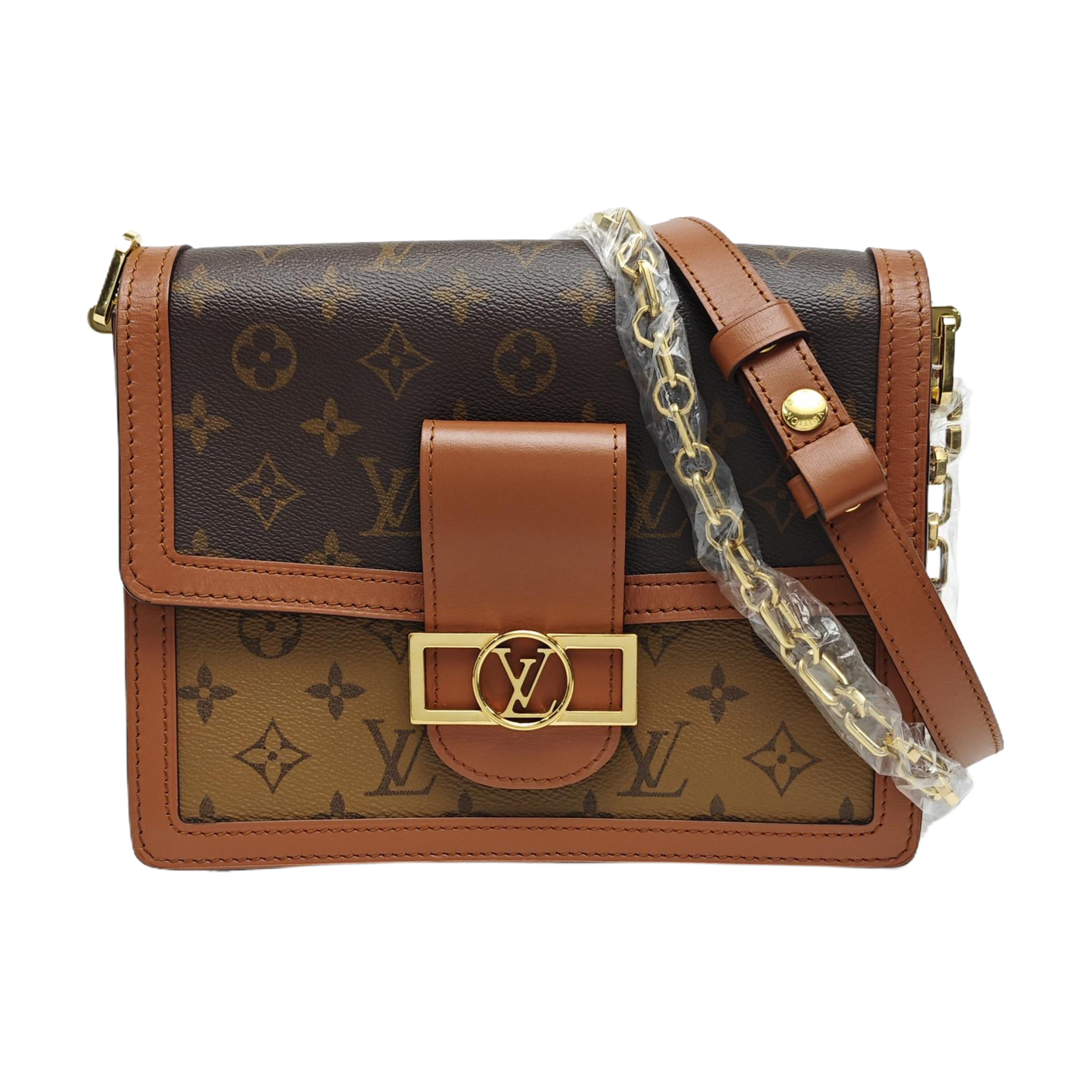 DAUPHINE MM Monogram Coated Canvas Brown