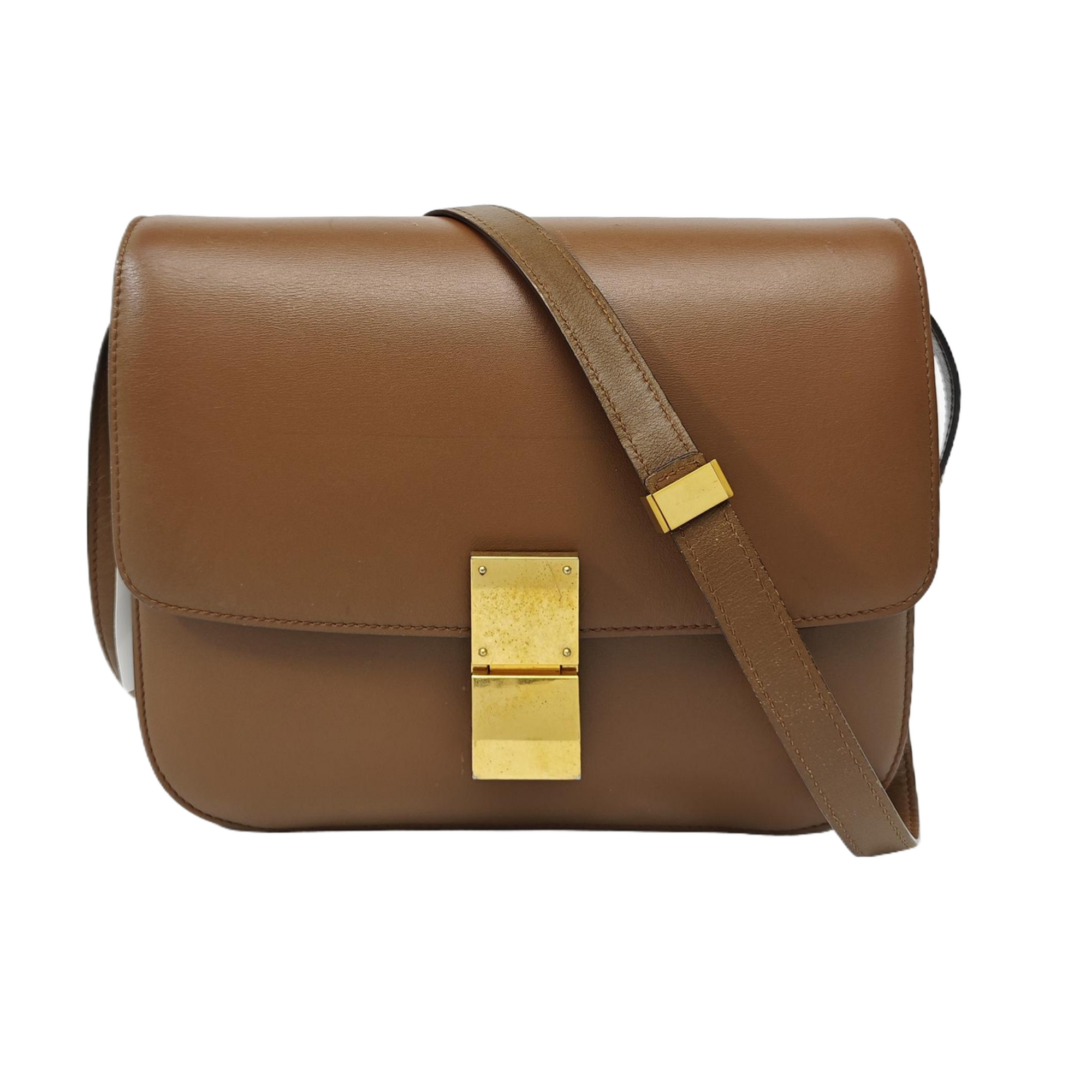 CLASSIC BOX Medium Calfskin Brown