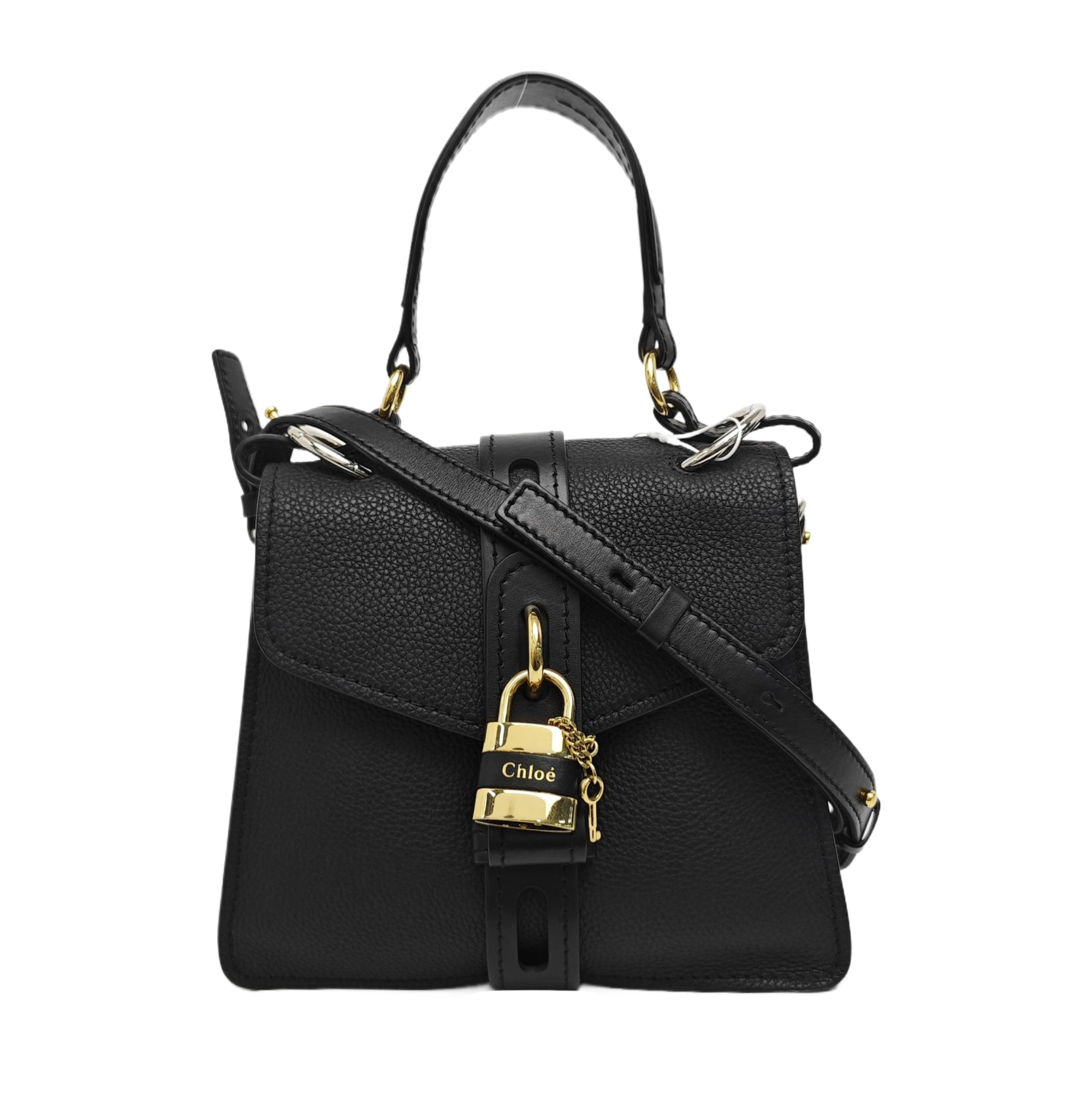 Aby Small Calfskin Black
