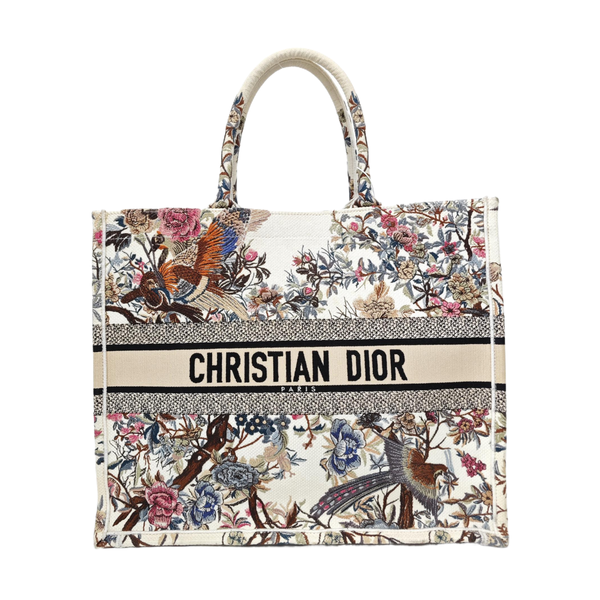 Book Tote Large Canvas Beige