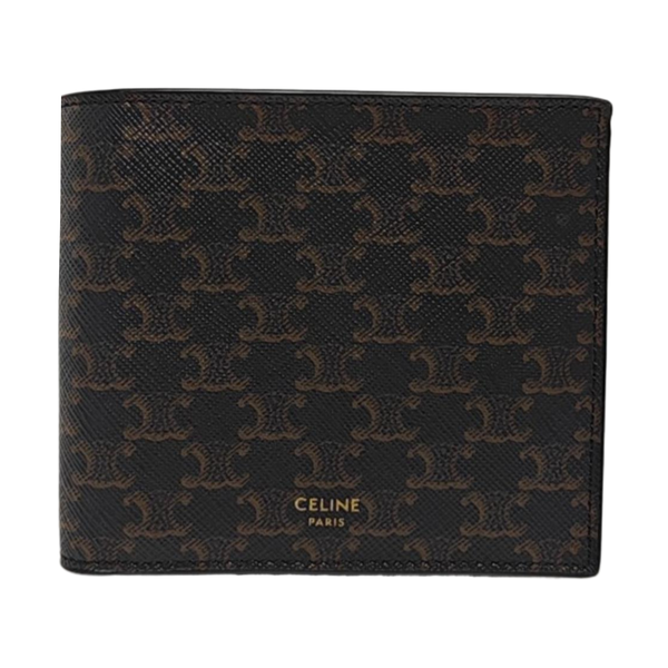 Monedero de cuero negro TRIOMPHE CANVAS