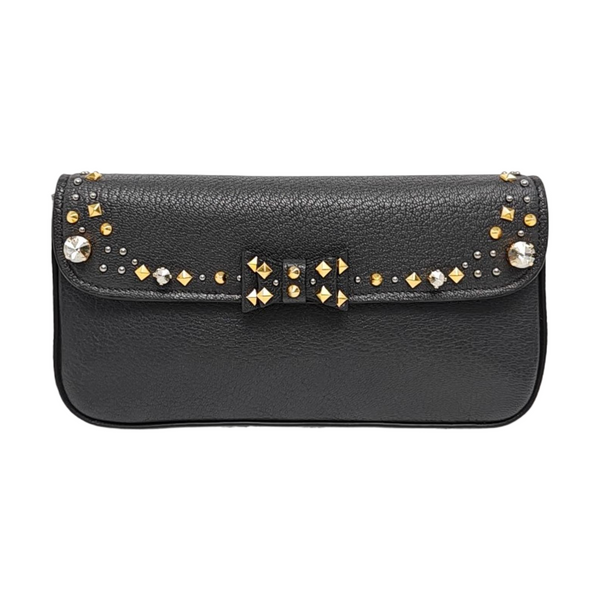 Leather Clutch Gray