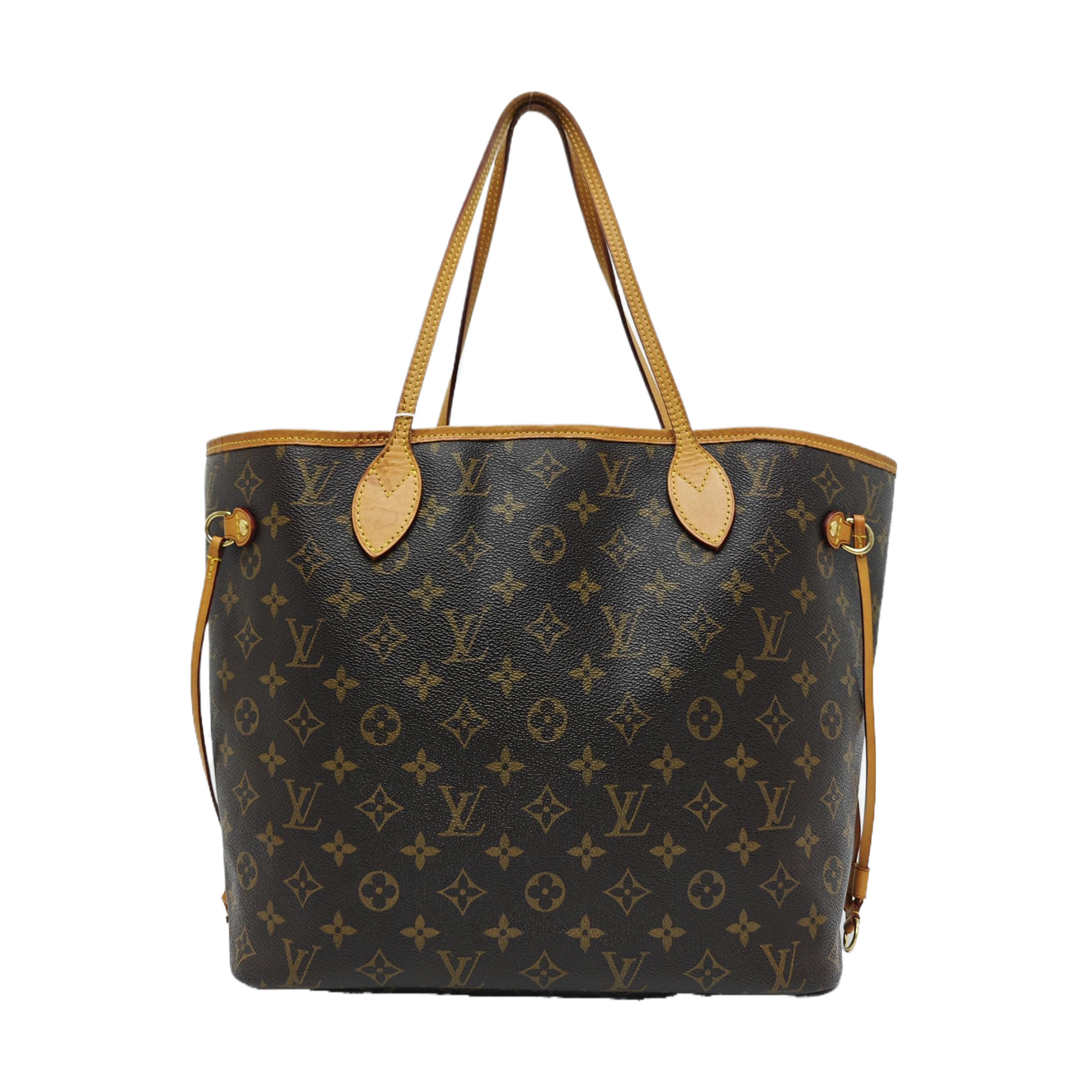 NEVERFULL MM Monogram Coated Canvas Brown