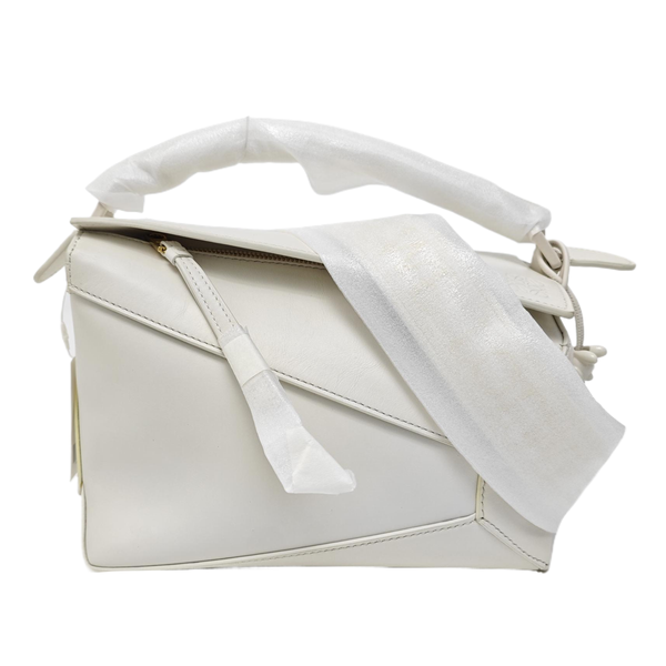 Puzzle Small Calfskin White