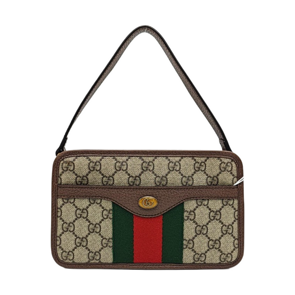 Ophidia Small Monogram Coated Canvas Beige