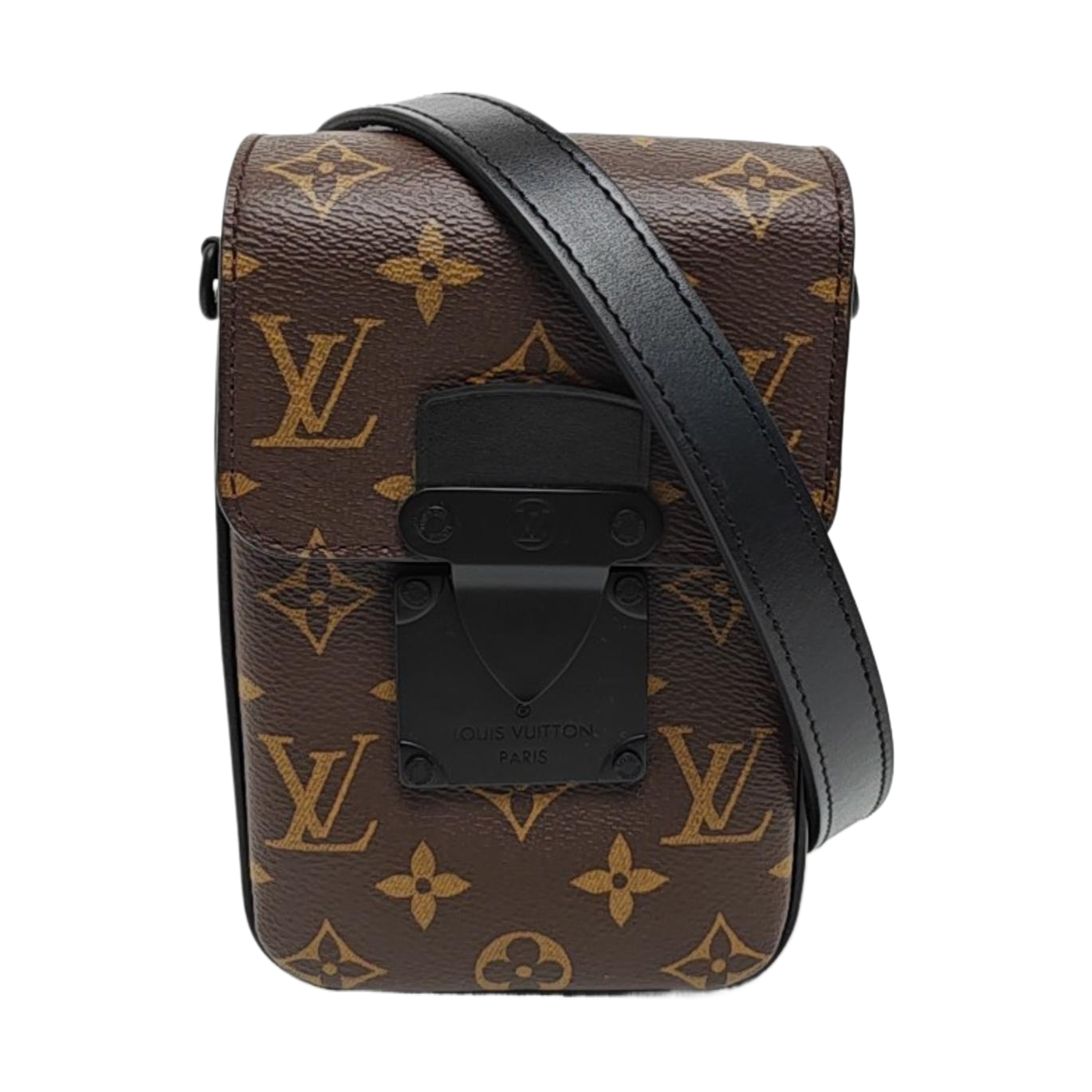 S LOCK Mini Monogram Coated Canvas Brown