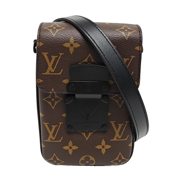 S LOCK Mini Monogram Coated Canvas Brown