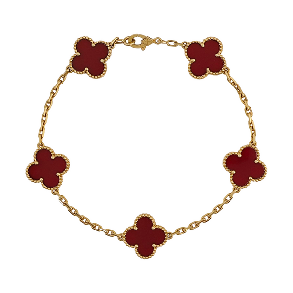 Vintage Alhambra 18k Gold Bracelet