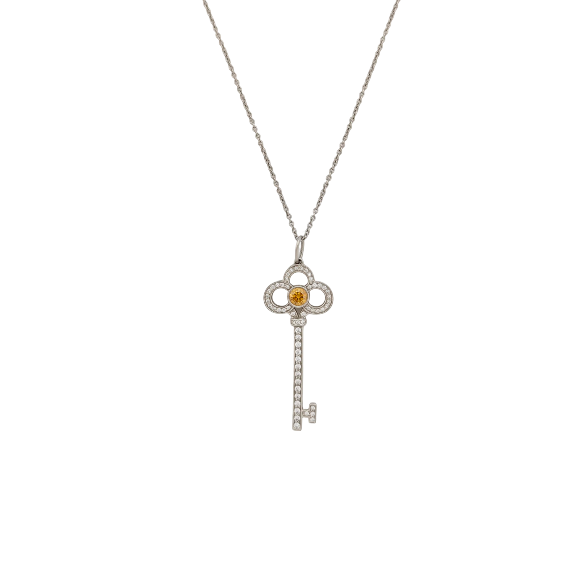 Tiffany Keys Platinum 950 Silver Necklace