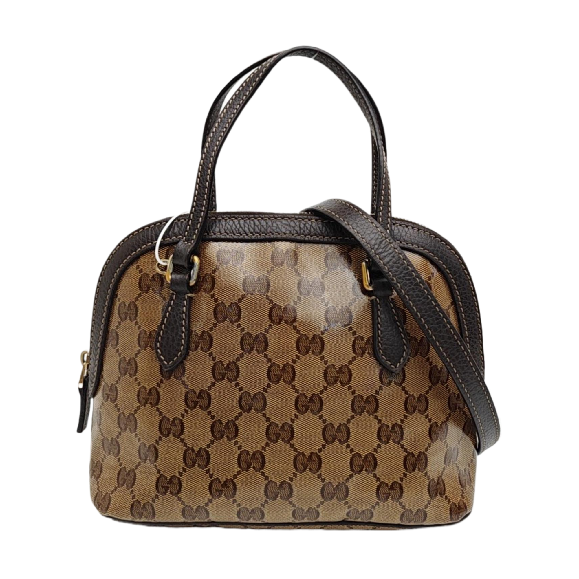 Monogram Coated Canvas Shoulder Bag Brown