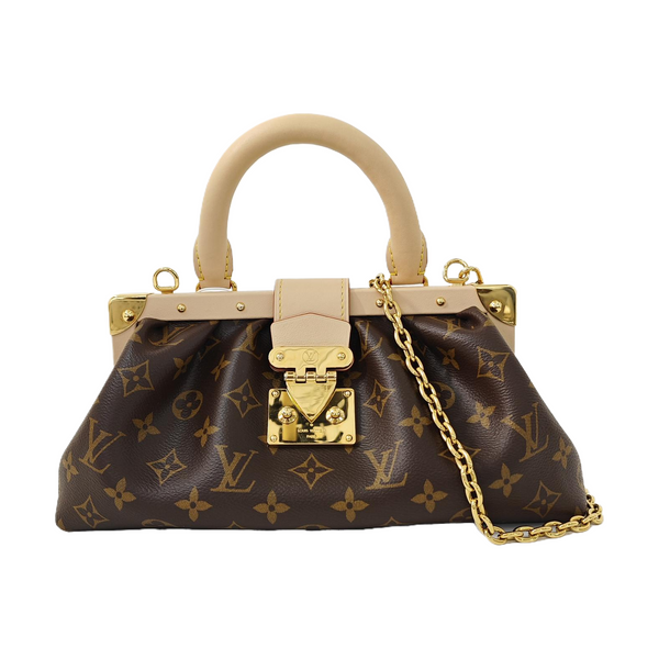 CLUTCH Monogram Coated Canvas Brown