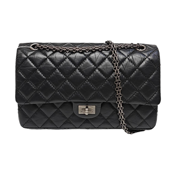 2.55 227 (jumbo) Quilted Vintage Calf Black