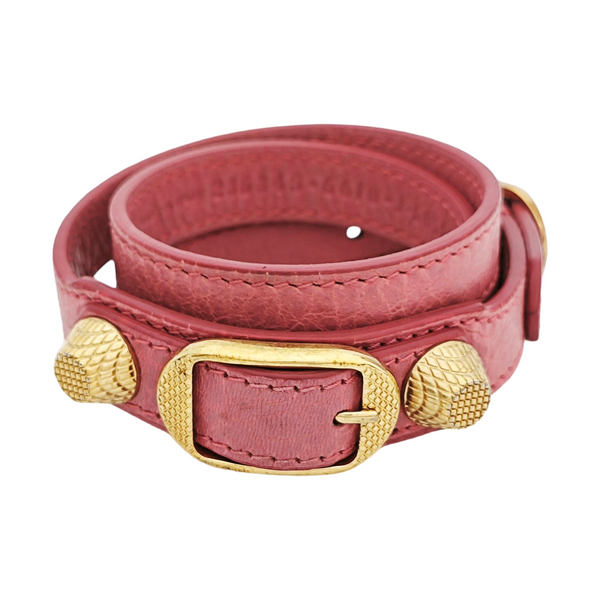 Leather Pink Bracelet
