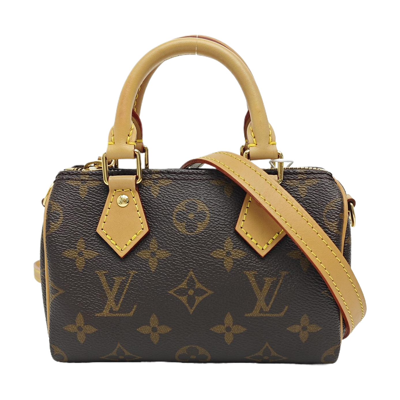 SPEEDY Nano Monogram Coated Canvas Brown