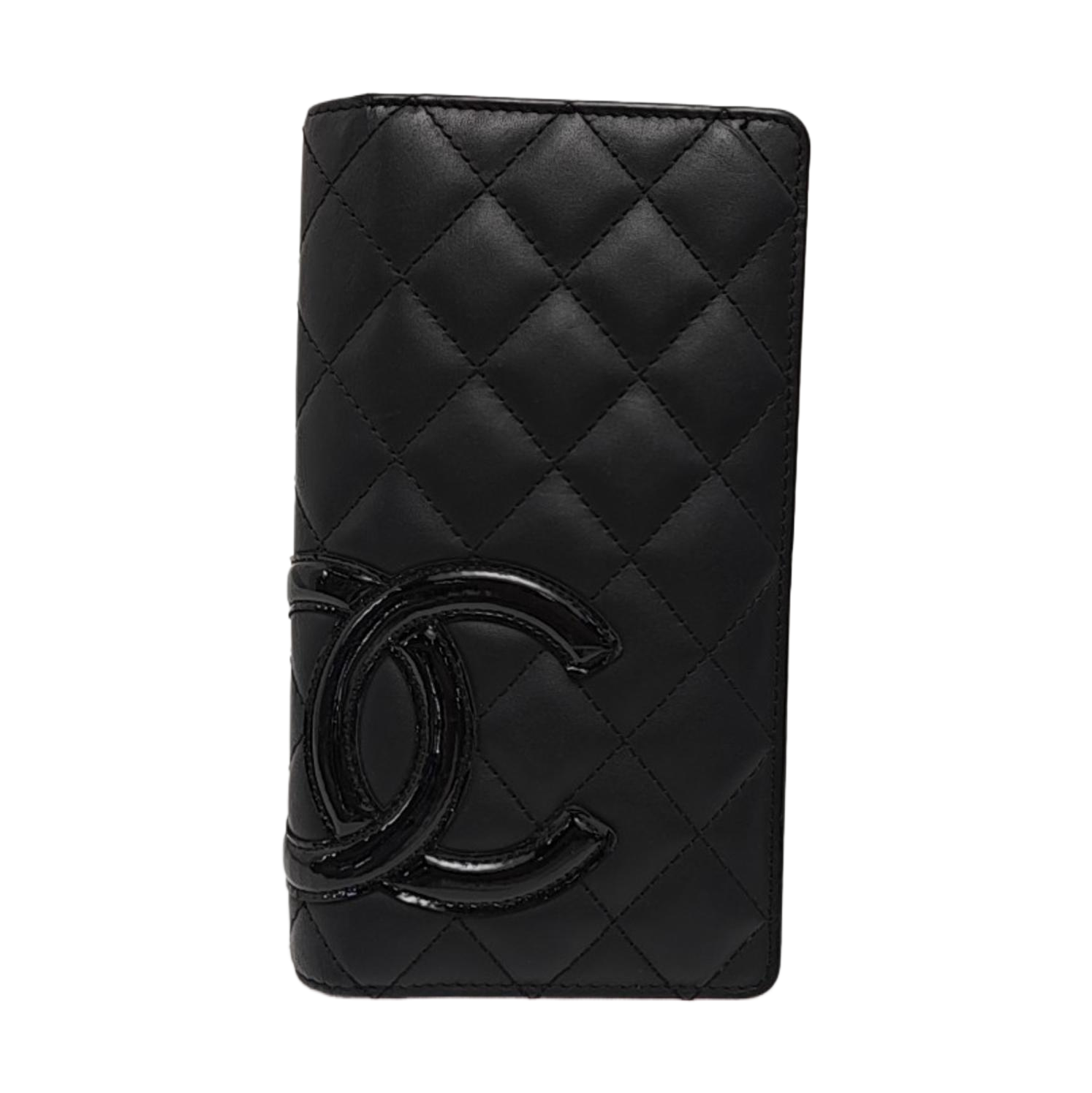 CAMBON Quilted Calfskin Black Wallet