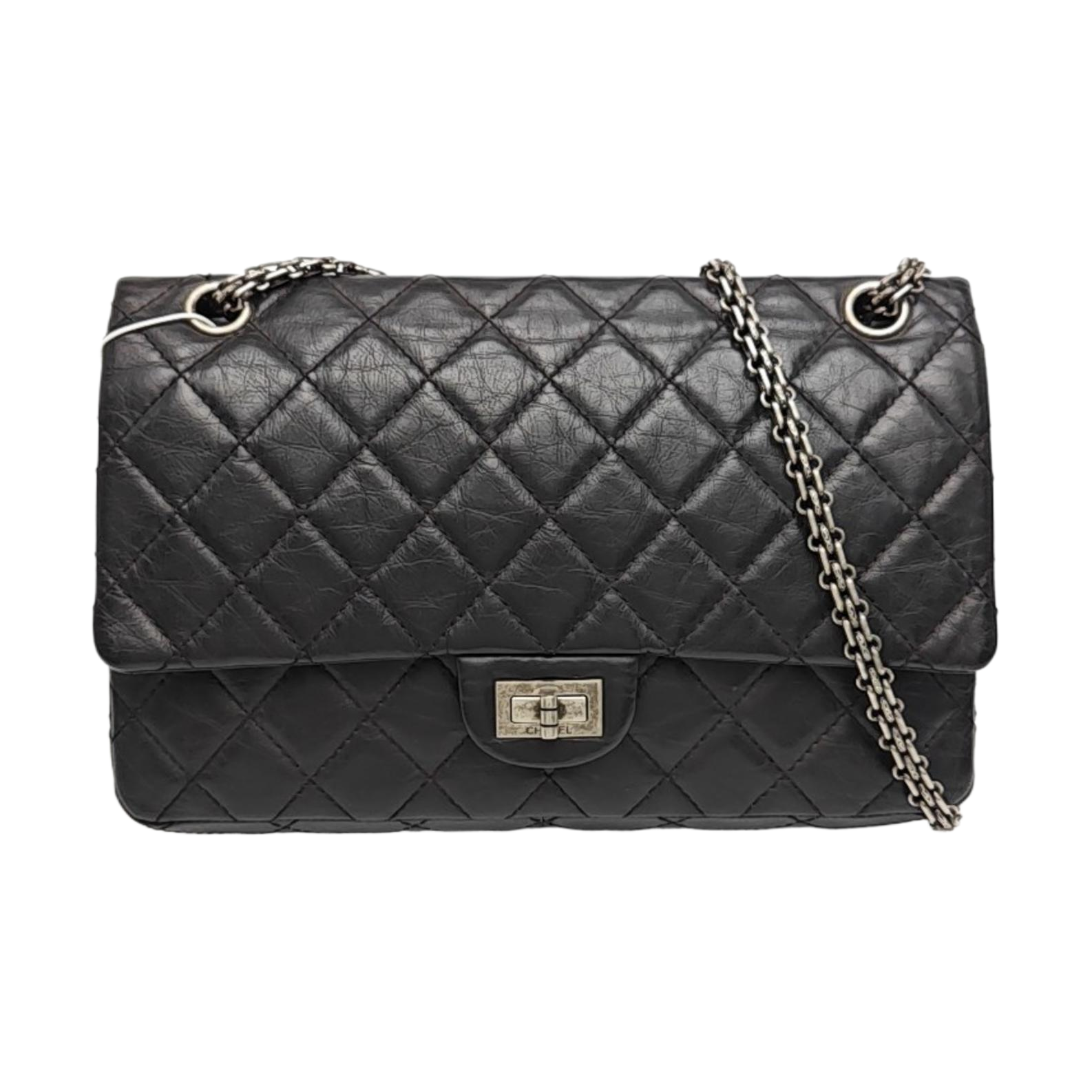 2.55 227 (jumbo) Quilted Vintage Calf Black