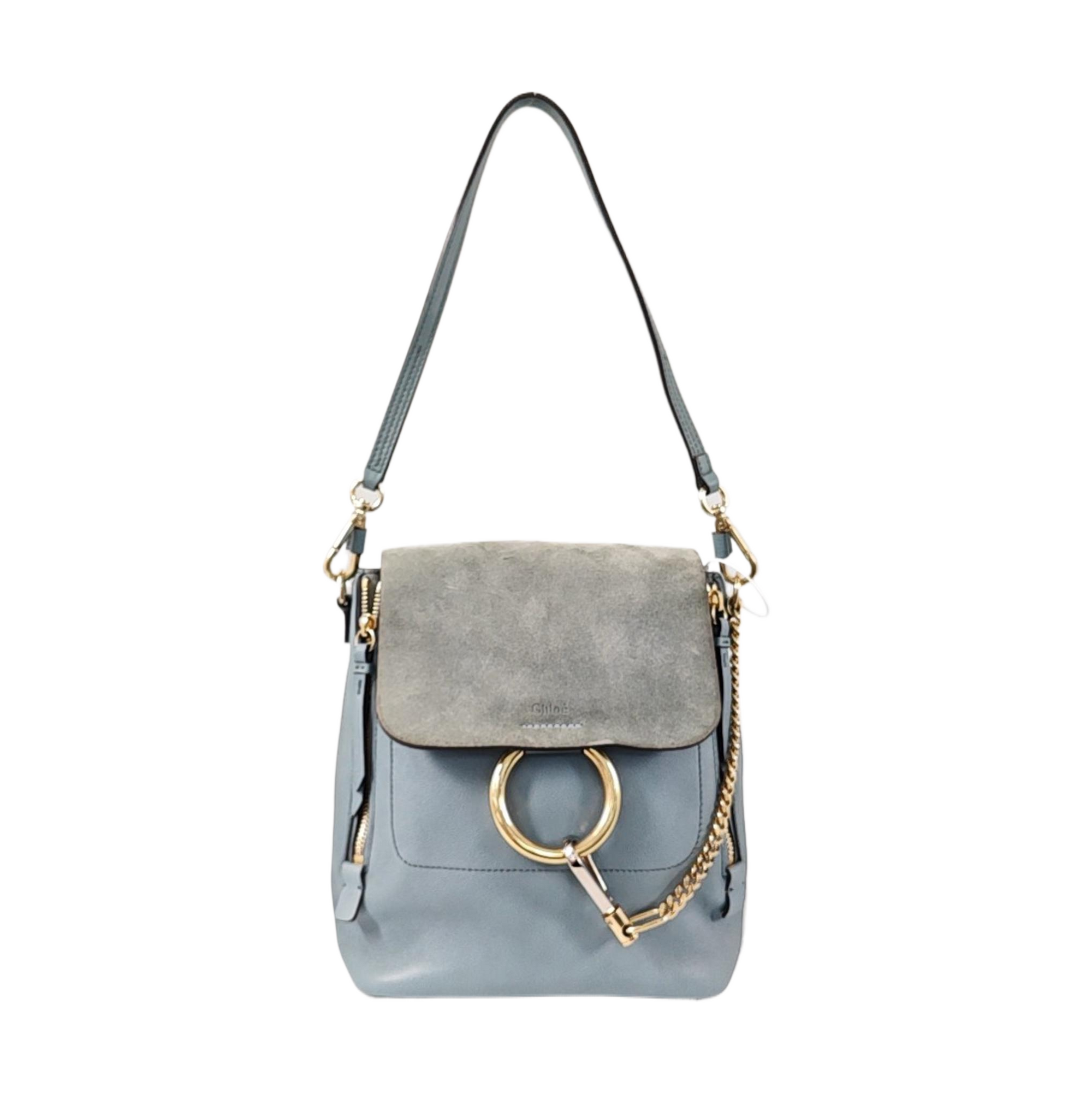 Faye Small Calfskin Blue