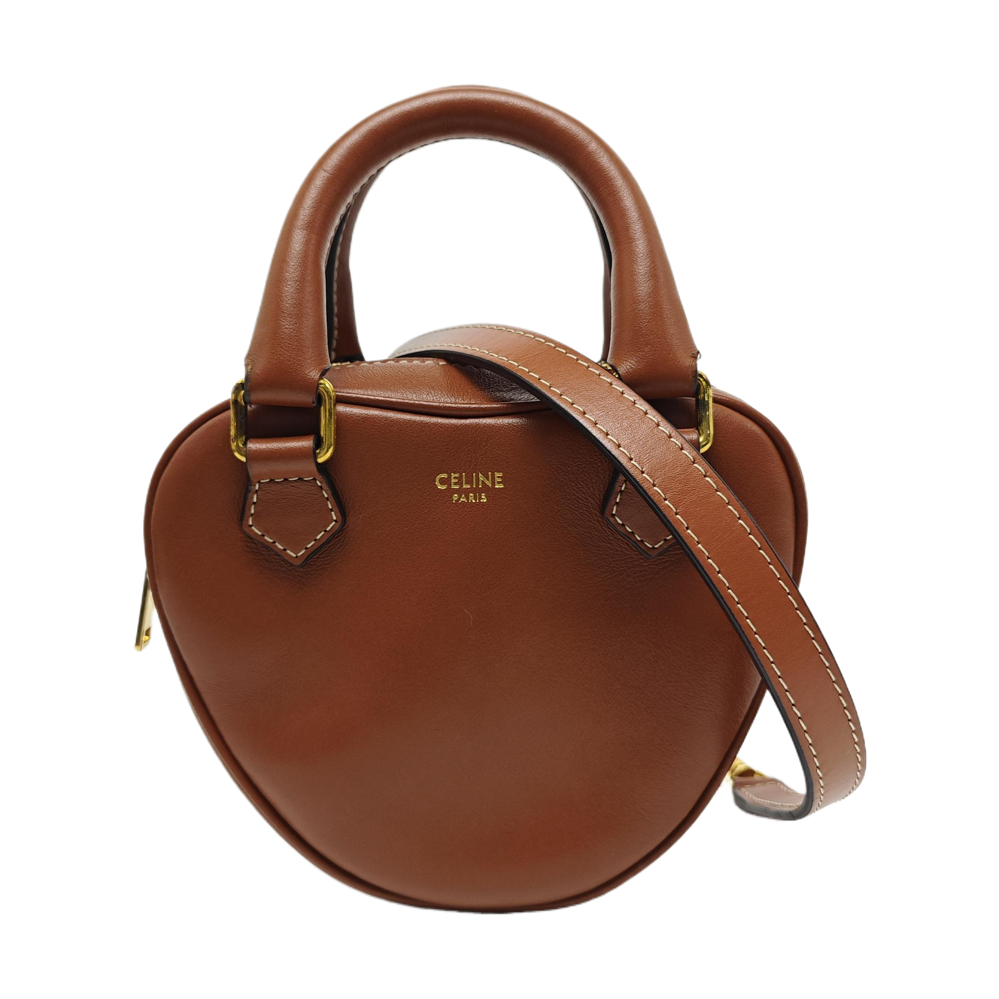 Calfskin Shoulder Bag Brown